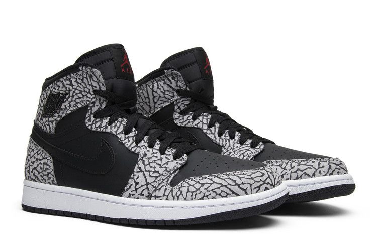 Air jordan 1 retro outlet high black elephant print