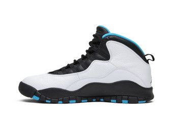 blue and white jordan 10