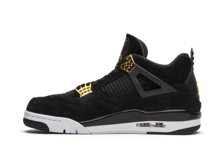 black and gold jordans retro 4