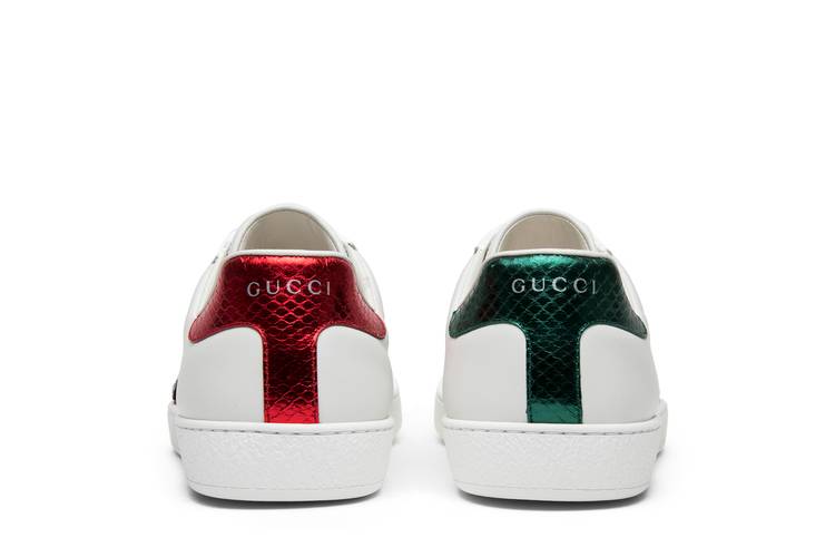 Gucci White Leather Tiger Applique Ace Sneakers Size 39.5 Gucci