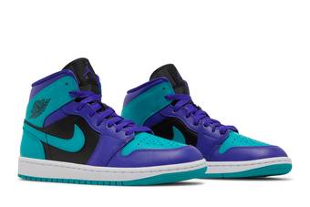 Buy Wmns Air Jordan 1 Mid 'Black Grape' - BQ6472 502 | GOAT