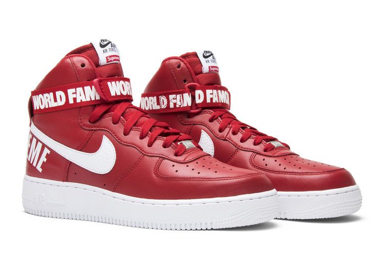 オールノット NIKE Supreme × Nike Air Force 1 High World Famous Red