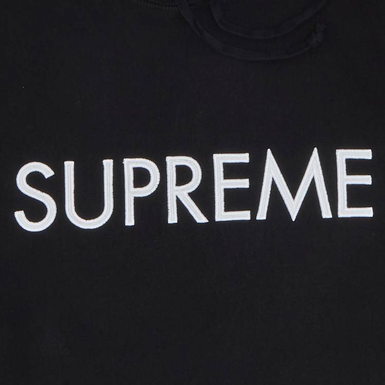 Buy Supreme Capital Hooded Sweatshirt 'Black' - FW22SW69 BLACK | GOAT