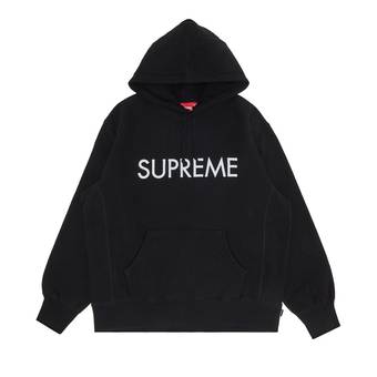 Supreme Capital Hooded Sweatshirt 'Black' | GOAT