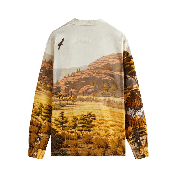 Buy Kith For AMNH Landscape Long-Sleeve Camp Collar Shirt 'White