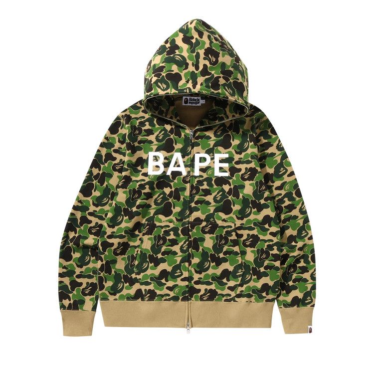 Bape Abc Camo Full Zip Hoodie 'green'