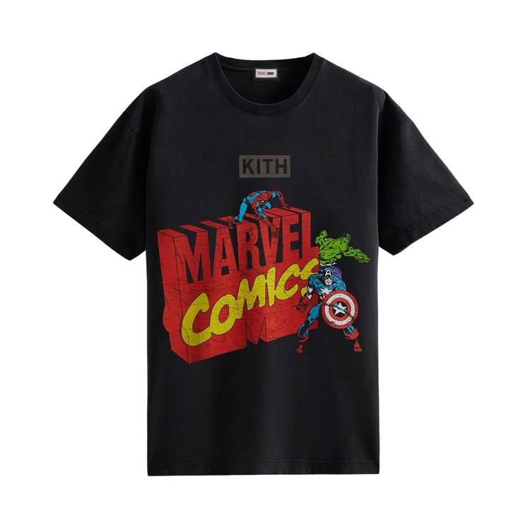 Buy Kith For Spider-Man Avengers Vintage Tee 'Black