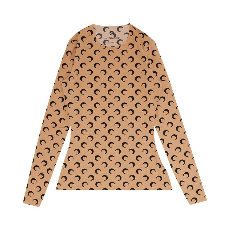 Buy Marine Serre Second Skin Moon Top 'All Over Moon Tan