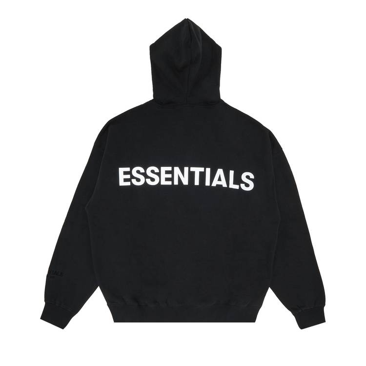 Buy Fear of God Essentials 3M Logo Pullover Hoodie 'Black' - 0192