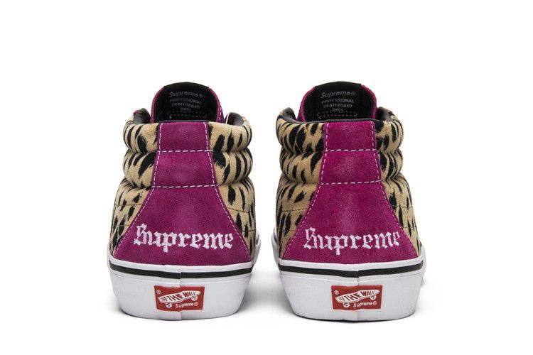 Buy Supreme x Sk8-Mid Pro 'Cheetah Velvet' - VN0A347UOPL | GOAT