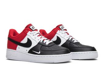 Nike air force 1 black clearance toe