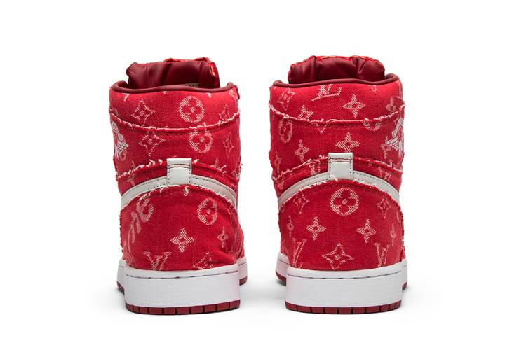 Custom Air Jordan Retro 1 High OG x Louis Vuitton x Supreme “Chicago Drip”  — Q's Custom Sneakers