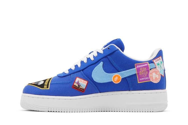 Nike Air Force 1 '07 'Patched Up - Los Angeles' | Blue | Men's Size 10.5