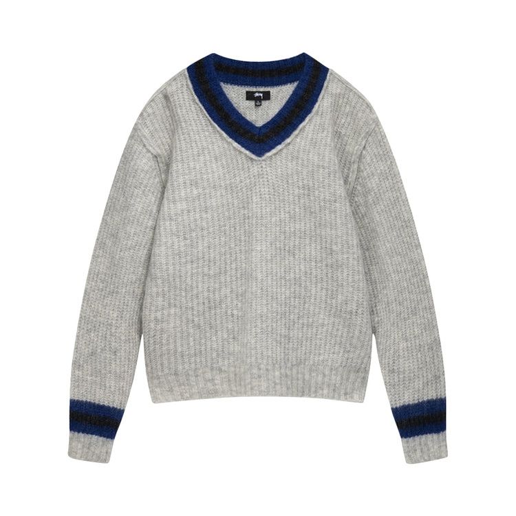 Stussy Mohair Tennis Sweater Ash