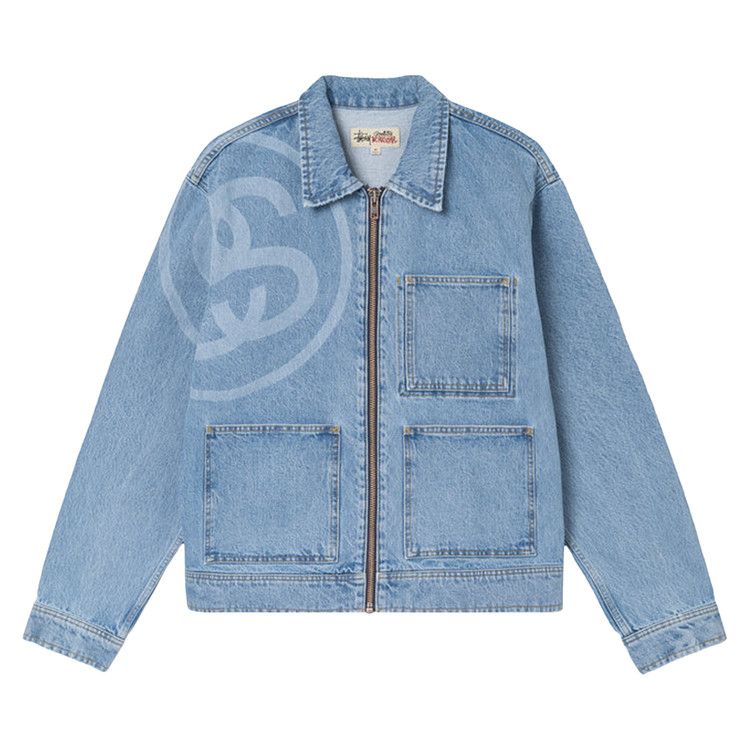 Stussy Ss-Link Zip Work Jacket 'stone Wash'