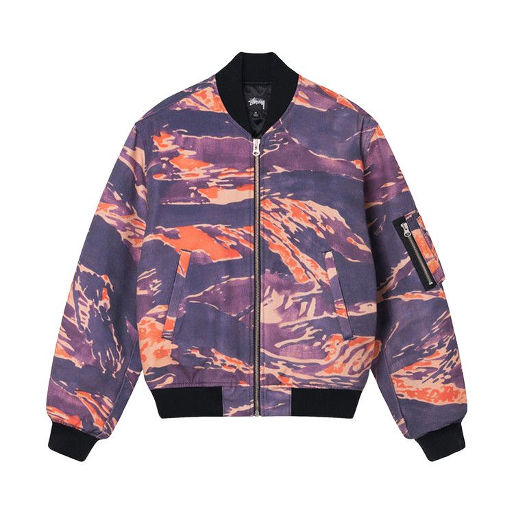Stussy Tigris Canvas Bomber 'purple'