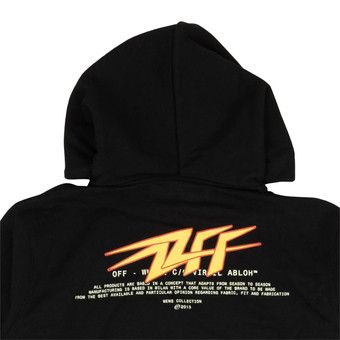 Buy Off-White Thunder Slim Zip Hoodie 'Black/Yellow