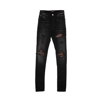 AMIRI ダメージジーンズ Bandana 32 AMIRI バンダナディテール ダメージ ジーンズ | ブラック