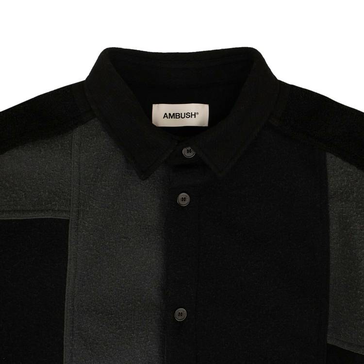 Ambush Patchwork Shirt 'Black/Grey' | GOAT