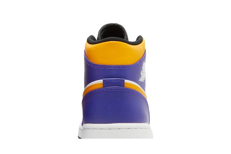 Air Jordan 1 Mid 'Lakers' Yellow Purple Sneakers, Size 13 BNIB  DQ8426-517