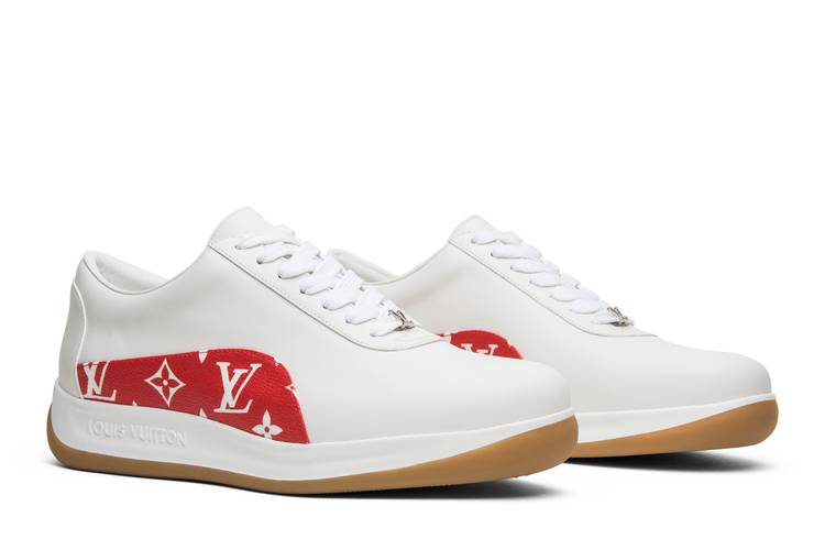 louis vuitton red and white sneakers