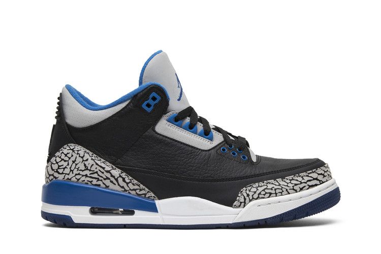 blue black and white jordan 3