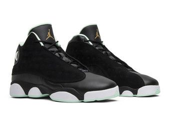 black and mint green jordan 13