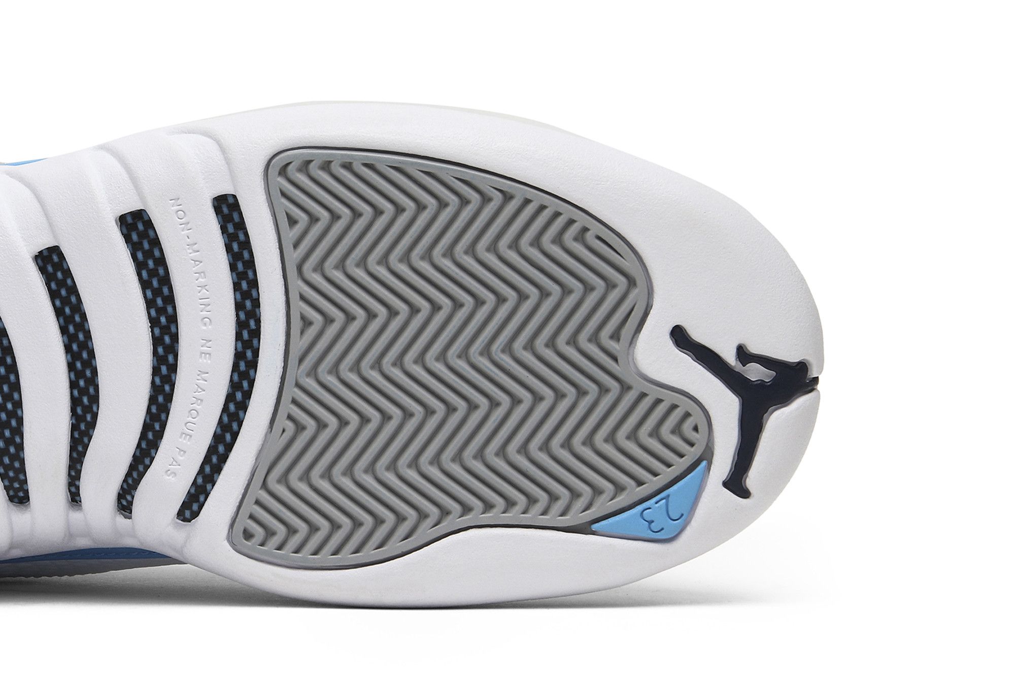 Pre-owned Air Jordan 12 Retro Bg 'university Blue' In Grey