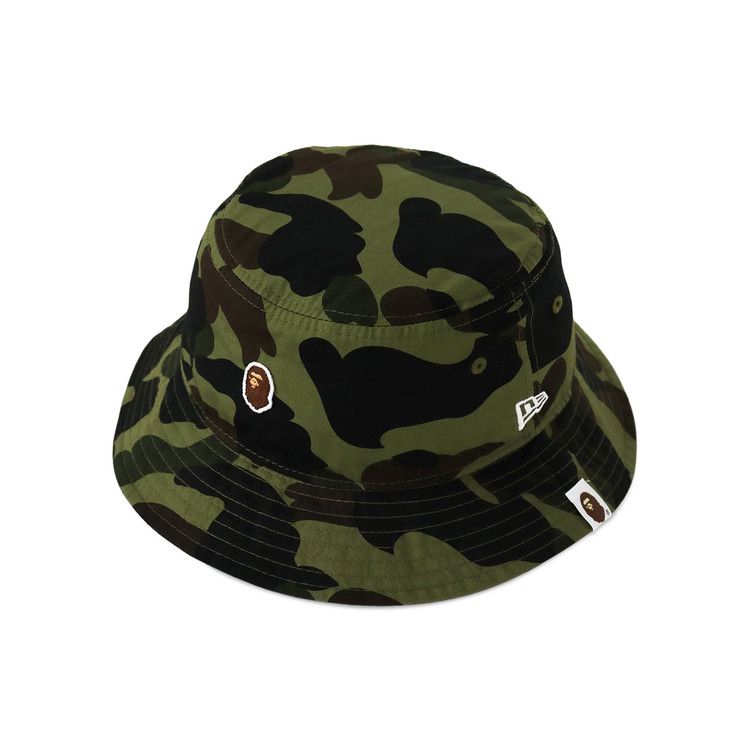 Buy BAPE 1st Camo New Era Bucket Hat 'Green' - 1H73 180 910 GREEN