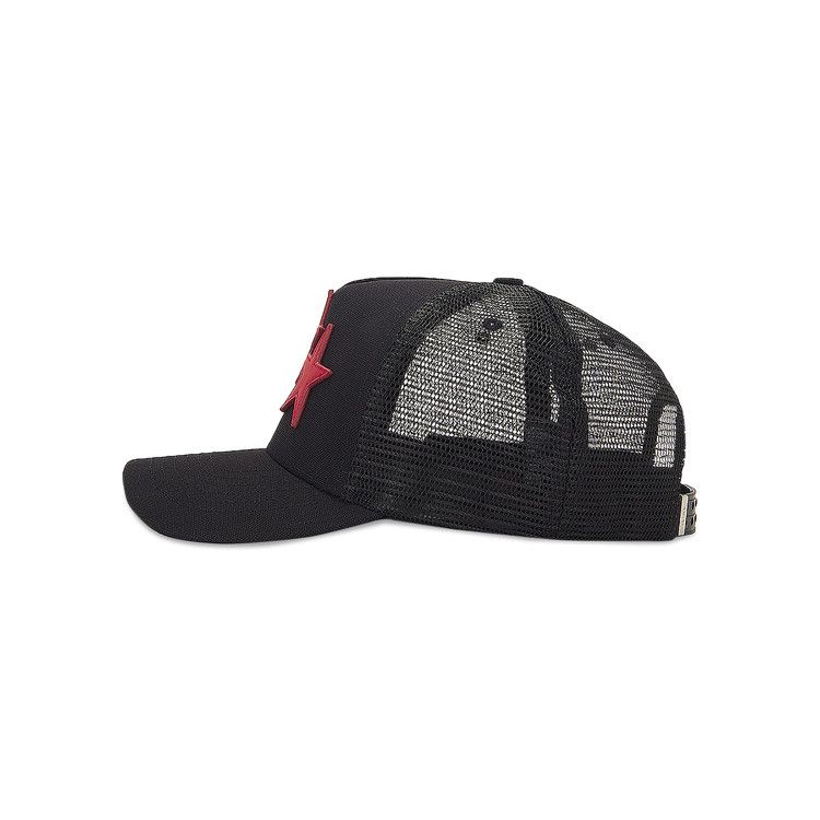 Buy Amiri 3 Star Trucker Hat 'Black/Red' - AW22MAH010 009