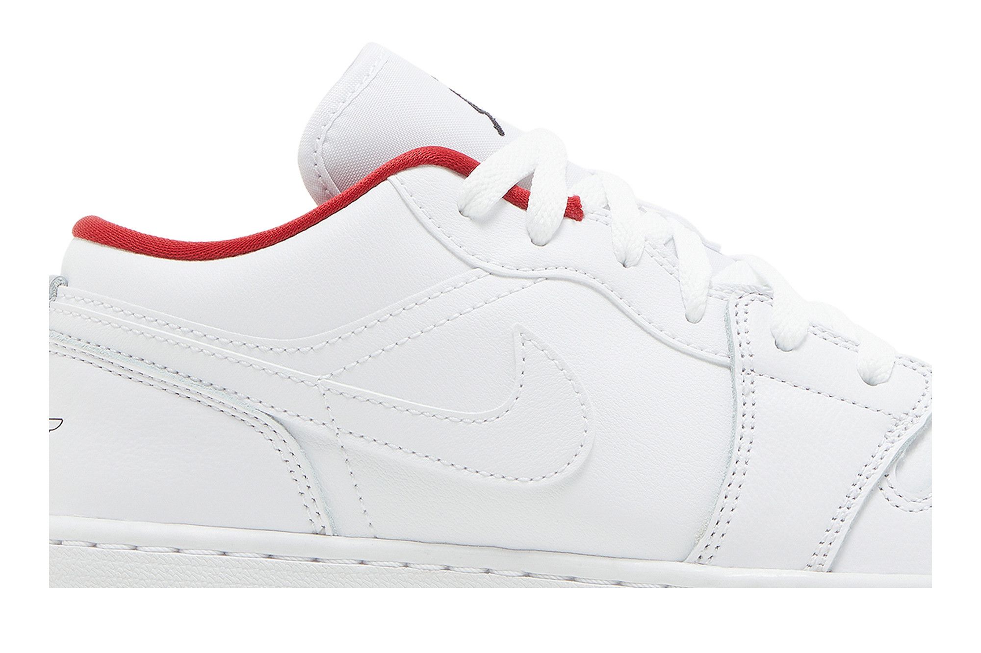 Pre-owned Air Jordan 1 Low Gs 'white Gym Red'