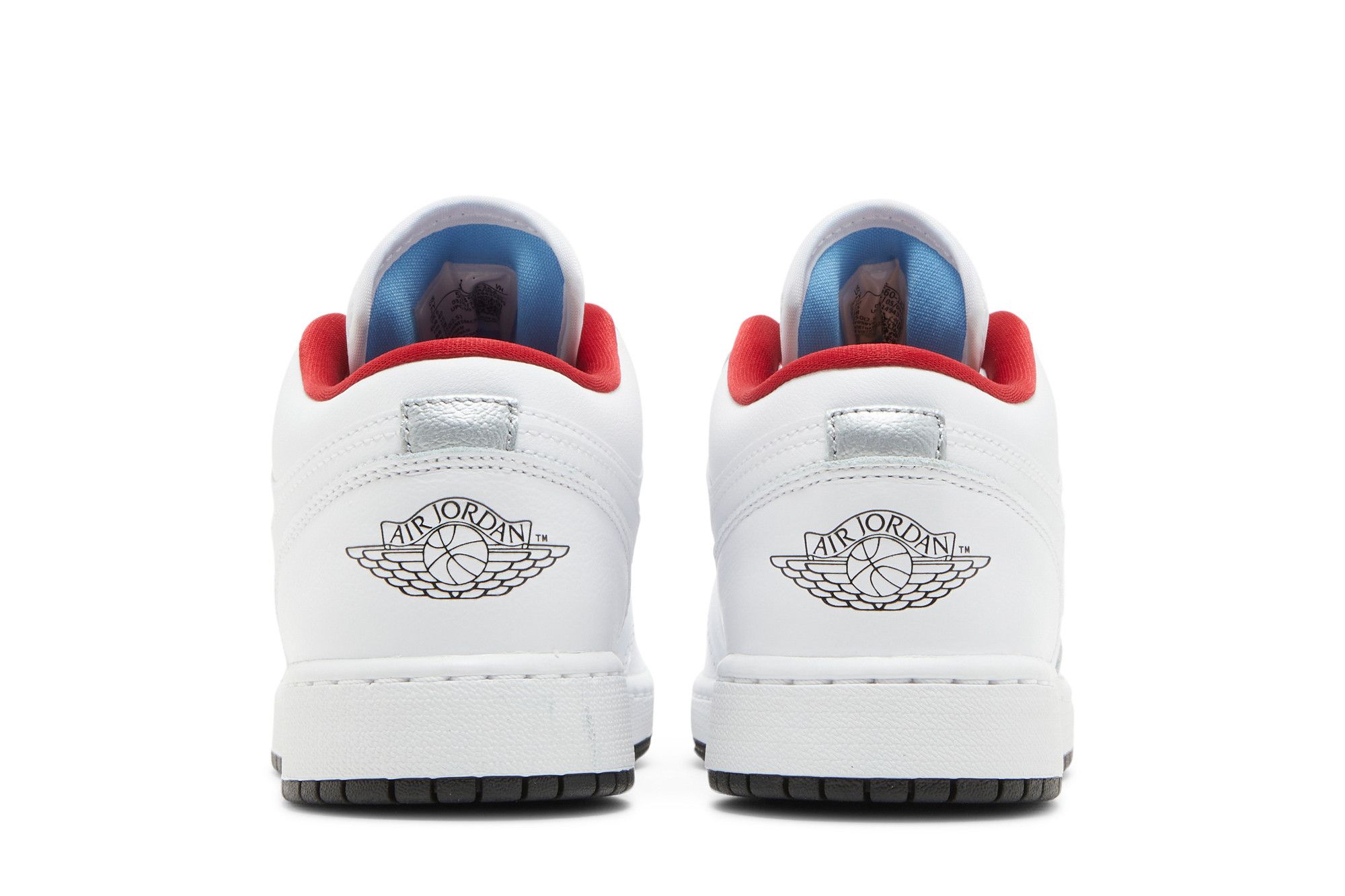 Pre-owned Air Jordan 1 Low Gs 'white Gym Red'