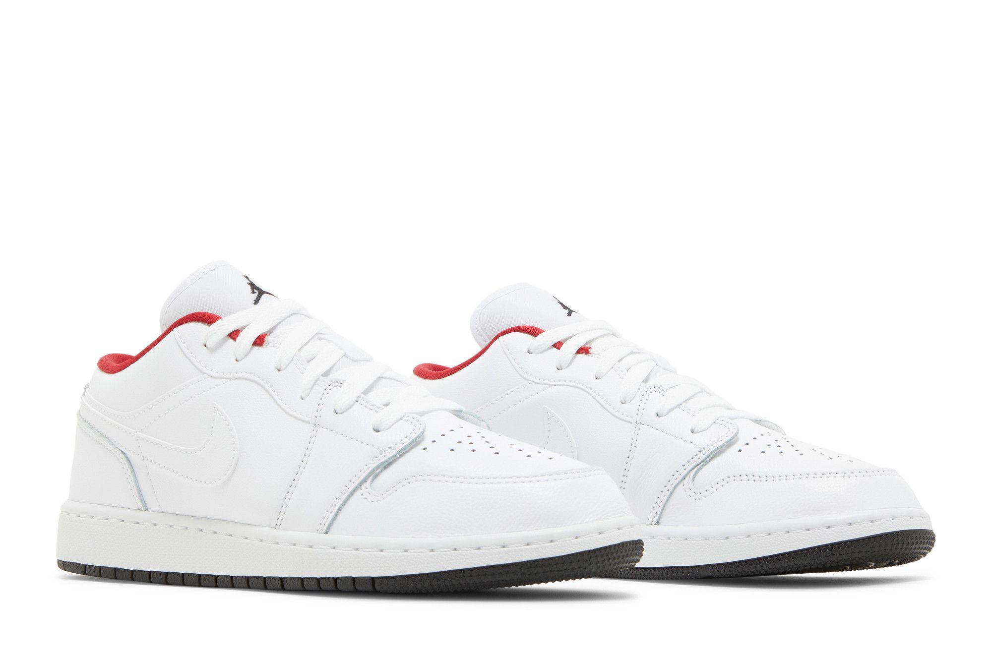 Pre-owned Air Jordan 1 Low Gs 'white Gym Red'