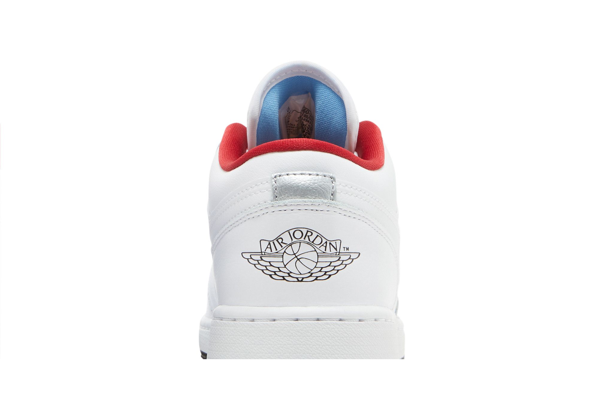 Pre-owned Air Jordan 1 Low Gs 'white Gym Red'