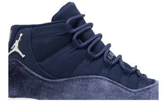 Jordan WMNS AIR JORDAN 11 RETRO - Sneaker high - midnight navymtlc slvr  white/blau 