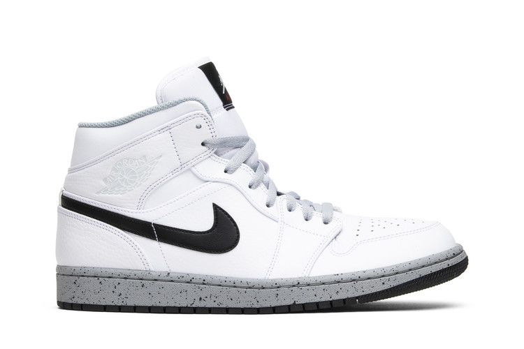 Buy Air Jordan 1 Mid 'White Cement' - 554724 115 | GOAT