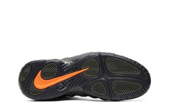 nike foamposite sequoia black team orange