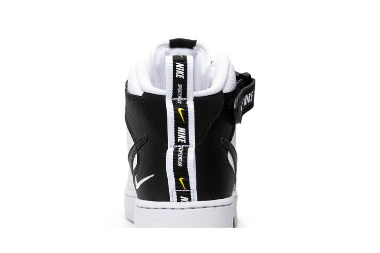 Nike Air Force 1 Mid Utility White Black 804609-103  Nike air shoes, Nike  fashion shoes, Black nike shoes