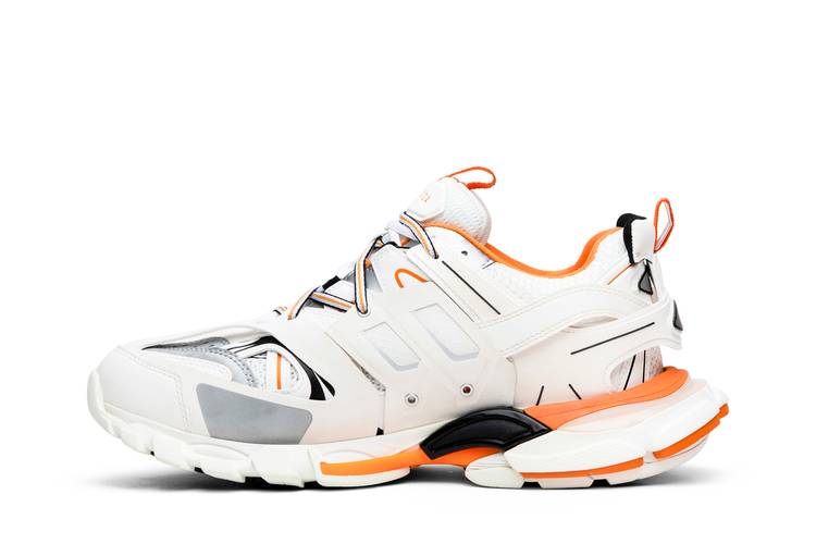 Balenciaga Orange  White Track Sneakers for Women