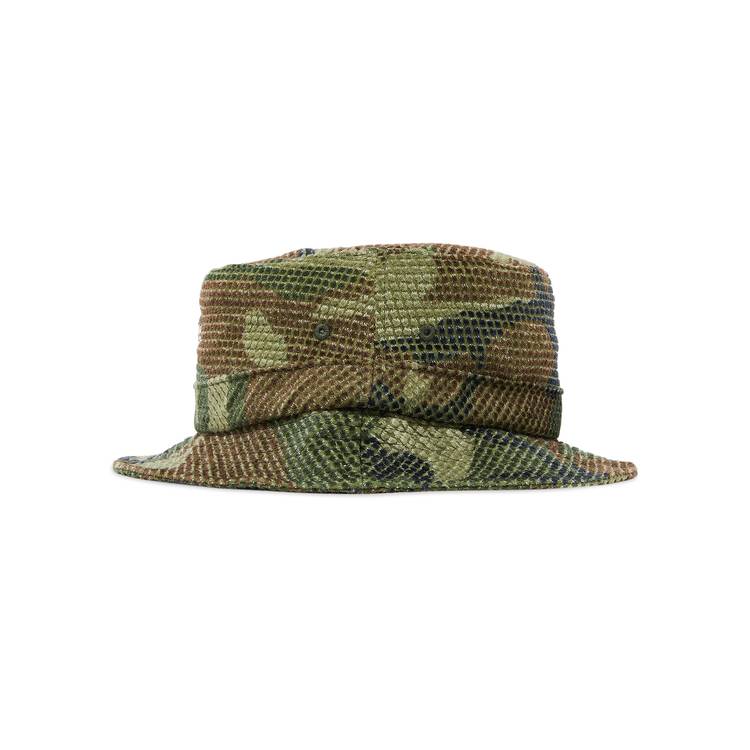 Supreme Camo Grid Velvet Camp Cap Green