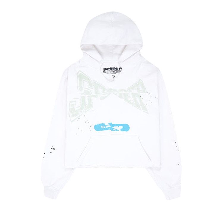 Buy Sp5der Cropped Hoodie 'Eggshell' - SP5 TFC WH | GOAT