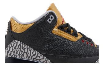 Jordan 3 black cement hotsell metallic gold