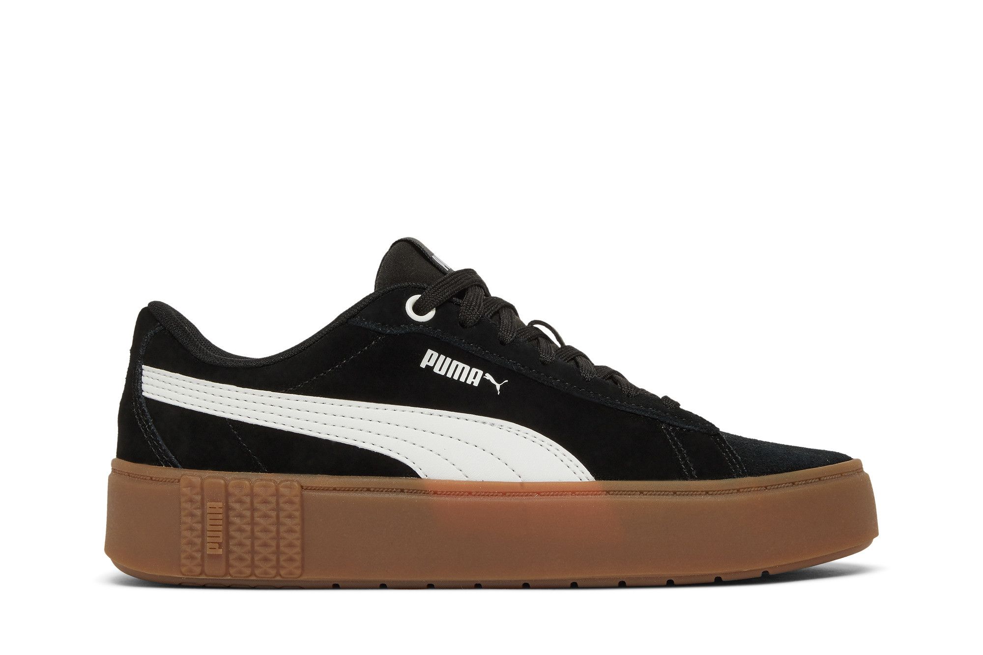 Pre-owned Puma Wmns Smash Platform V2 Suede 'black Gum'
