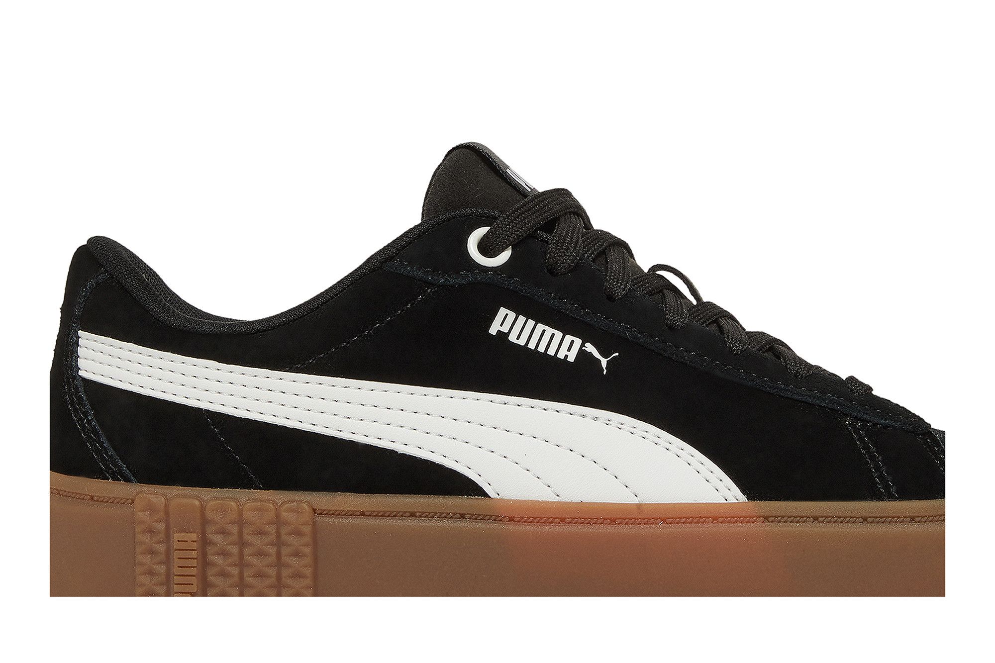 Pre-owned Puma Wmns Smash Platform V2 Suede 'black Gum'