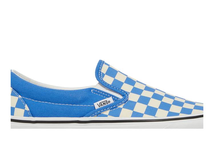 Vans - Classic Slip-On Shoes  Canal Blue (Checkerboard) –
