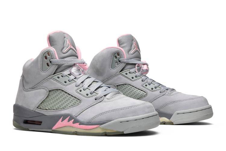 grey and pink jordan 5s