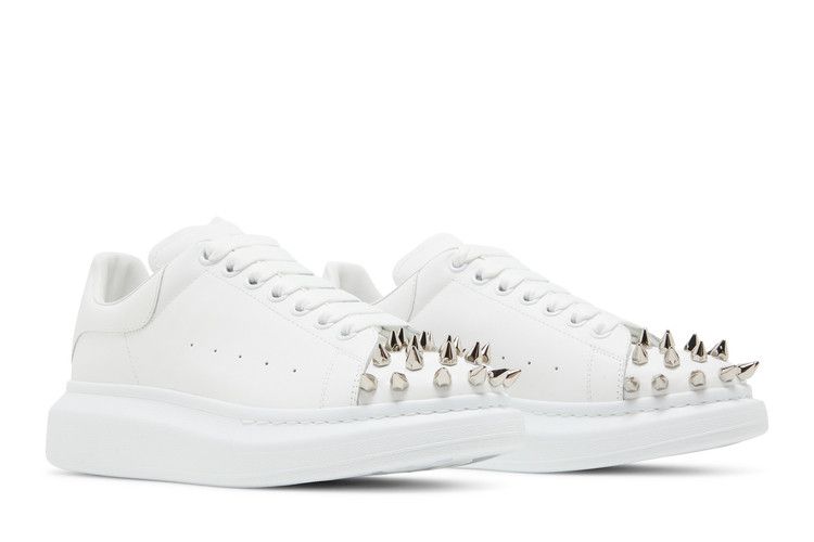 Alexander Mcqueen Oversized Sneaker 'studded - White Silver'