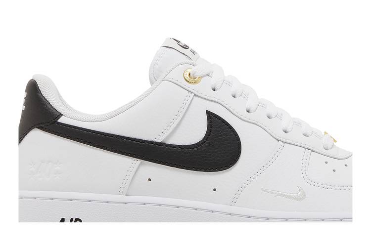 GeekSneaker] Nk Air Force 1 Low '07 LV8 40th Anniversary White Black  Sneakers In White