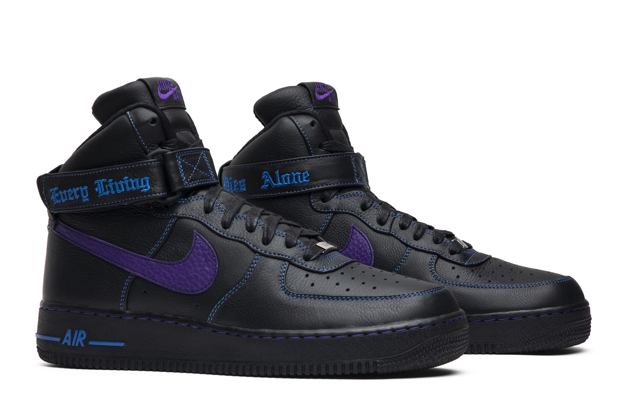 NIKE NIKE VLONE X AIR FORCE 1 HIGH 'PURPLE SWOOSH' SAMPLE