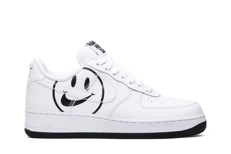white air force 1 smiley face